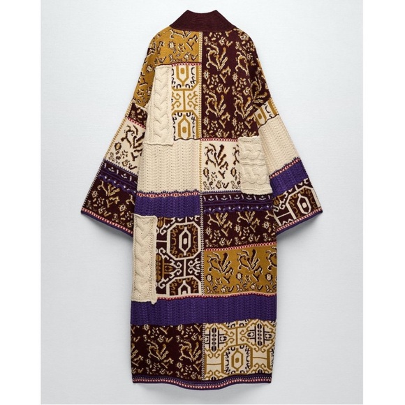 ZARA JACQUARD CAPE COAT SPECIAL EDITION - Picture 2 of 13